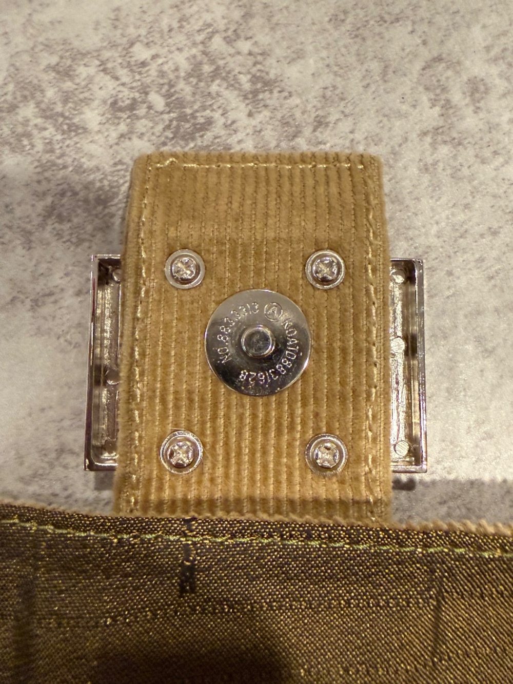 Vintage Fendi Baguette Corduroy Shoulder Bag - Picture 7 of 12